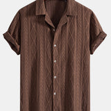 Geometric Jacquard Cuban Shirt