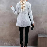 Judy | Women's Collarless Long Coat
