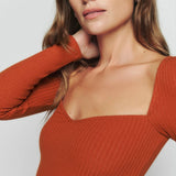 Lily™ - Long Sleeve U-Neck Mini Dress