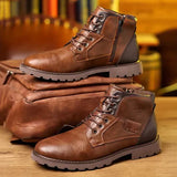 Mark - Single zip leather boots