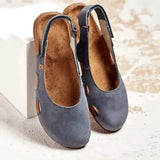 Linda | Women's Adjustable Ankle Strap Flat Sandals