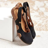 Linda | Women's Adjustable Ankle Strap Flat Sandals