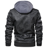 Christian DeLuca | Hooded Leather Bomber Jacket For Men
