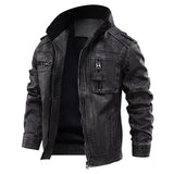 Marcus Bellini | Vintage Leather Utility Jacket For Men