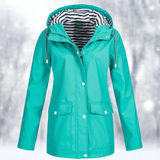 Margaret | Women's Hooded Button-Front Raincoat