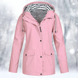 Margaret | Women's Hooded Button-Front Raincoat