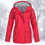 Margaret | Women's Hooded Button-Front Raincoat