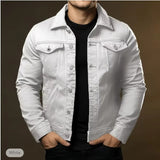 Lorenzo Marchetti | Black Denim Jacket For Men