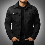 Marco Bellini | Classic Black Denim Jacket For Men