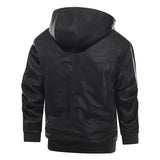 Leonardo Moretti | Hooded Leather Jacket For Men