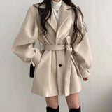 Nicole | Women's Belted Wrap Mini Coat