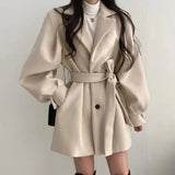 Nicole | Women's Belted Wrap Mini Coat
