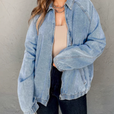 Patricia | Women's Zip-Up Bomber Jacket