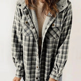 Rachael | Women's Hooded Plaid Jacket