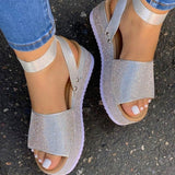 Renee | Women's Rhinestone Embellished Platform Sandals