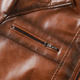 Vincent Moretti | Classic Leather Biker Jacket For Men