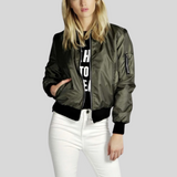 Sheila | Women's Long Sleeve Casual Bomber Jacket