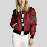 Sheila | Women's Long Sleeve Casual Bomber Jacket