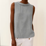 Sleeveless Top | Longline Collared | Relaxed Fit