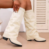 Sloane | Women's Mid Calf Slouch Block Heel Boots