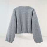 Teresa | Women's Balloon Sleeve Zip-Up Bomber Jacket