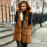 Valerie | Women's Hooded Quilted Long Vest