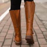 Women's Orthopedic Buckle Leather Boots