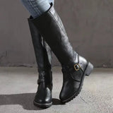 Women's Orthopedic Buckle Leather Boots