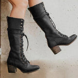 Women's Orthopedic Lace-Up Leather Boots